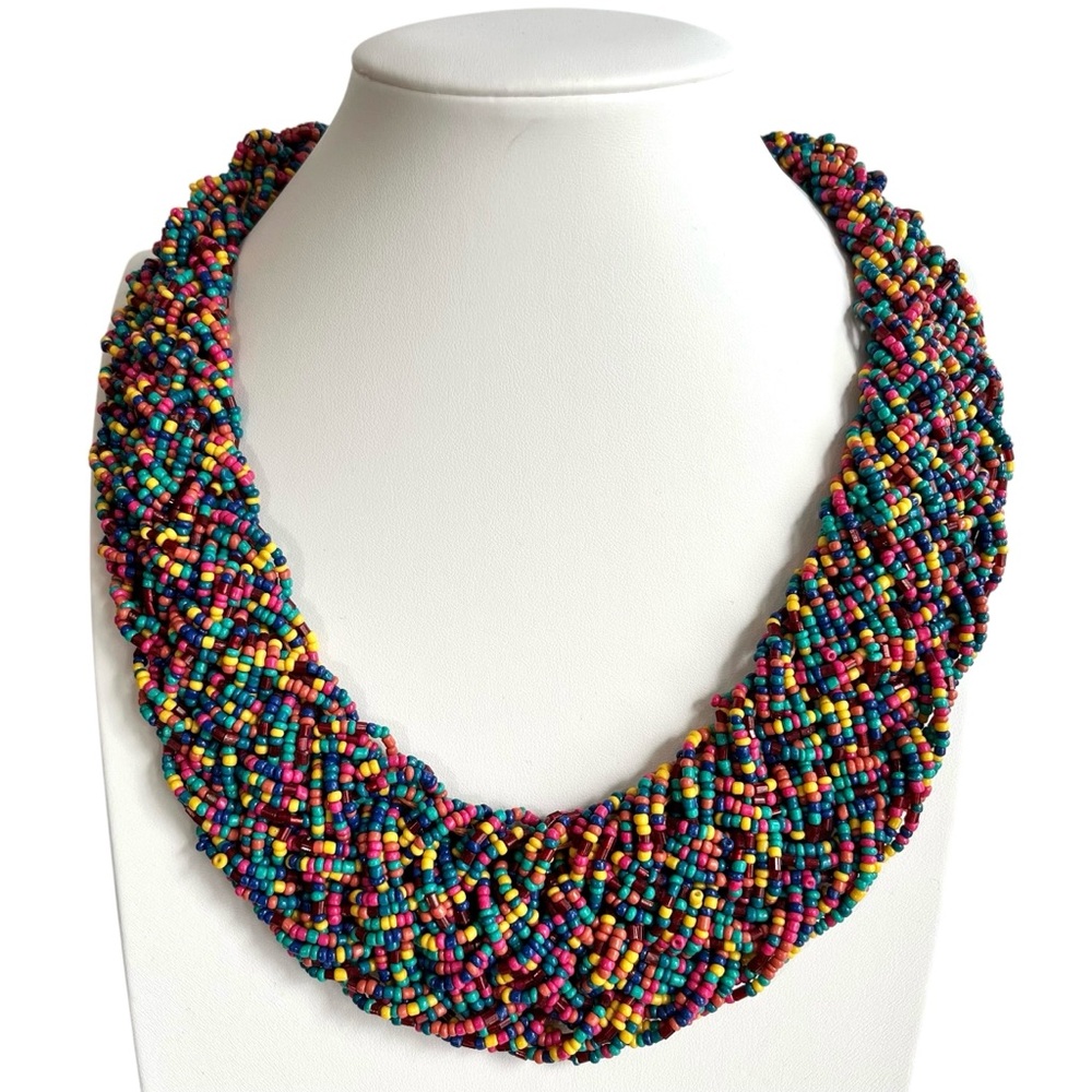 Multicolored Seed Bead Necklace